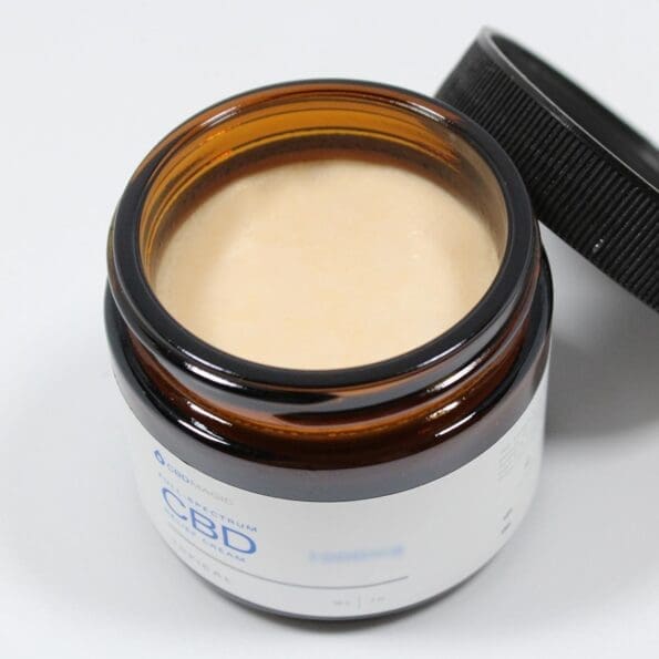 Rapid relief cbd pain cream 500mg full spectrum open lid