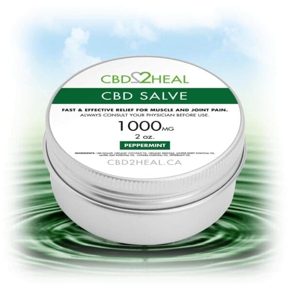 jar of peppermint cbd healing cream 1000mg