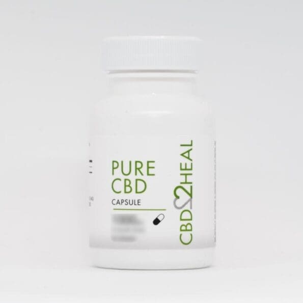 pure cbd capsules 500mg front view