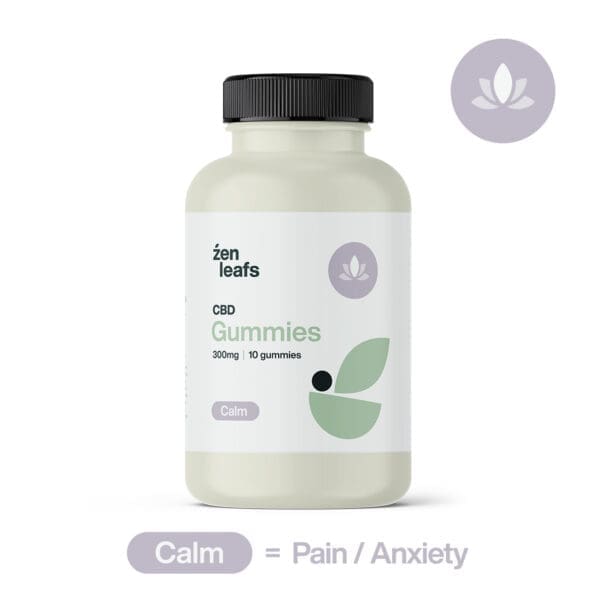 cbd gummies by zen leafs for anxiety & pain 300mg 10 gummies