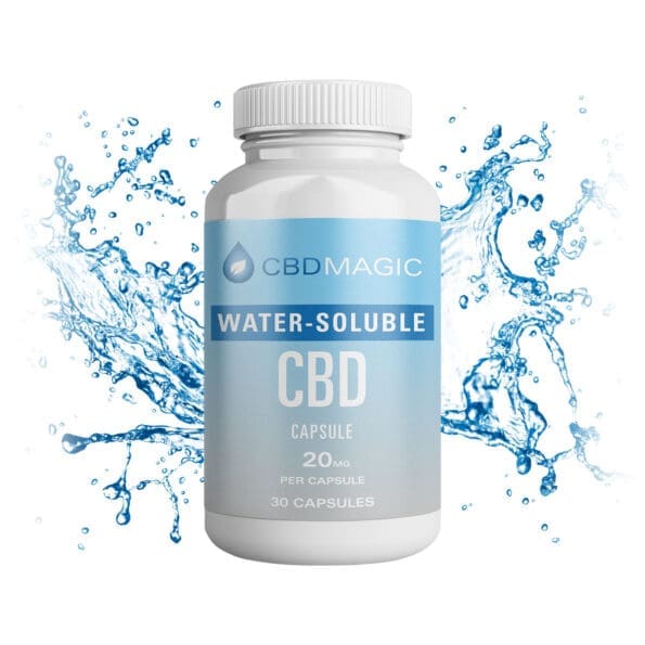 water soluble cbd capsules 20mg per capsule be cbdmagic