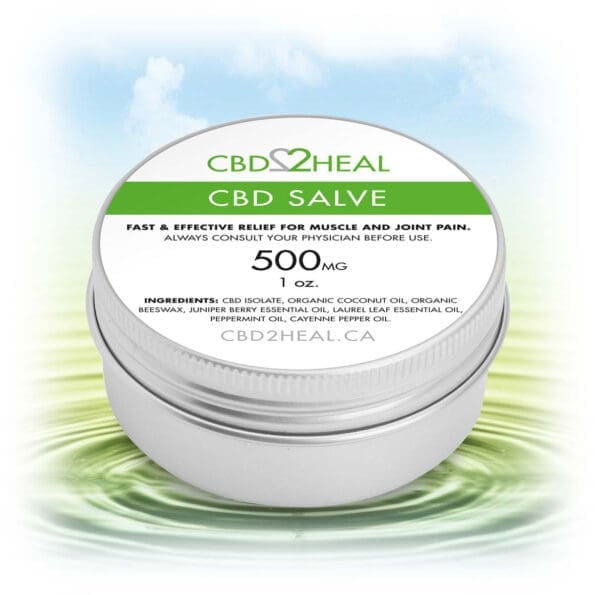 CBD healing salve for muscle and joint pain 500mg by cbd2heal