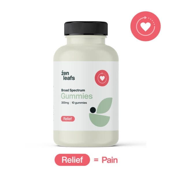 broad spectrum cbd gummies for pain relief 300mg by zen leafs